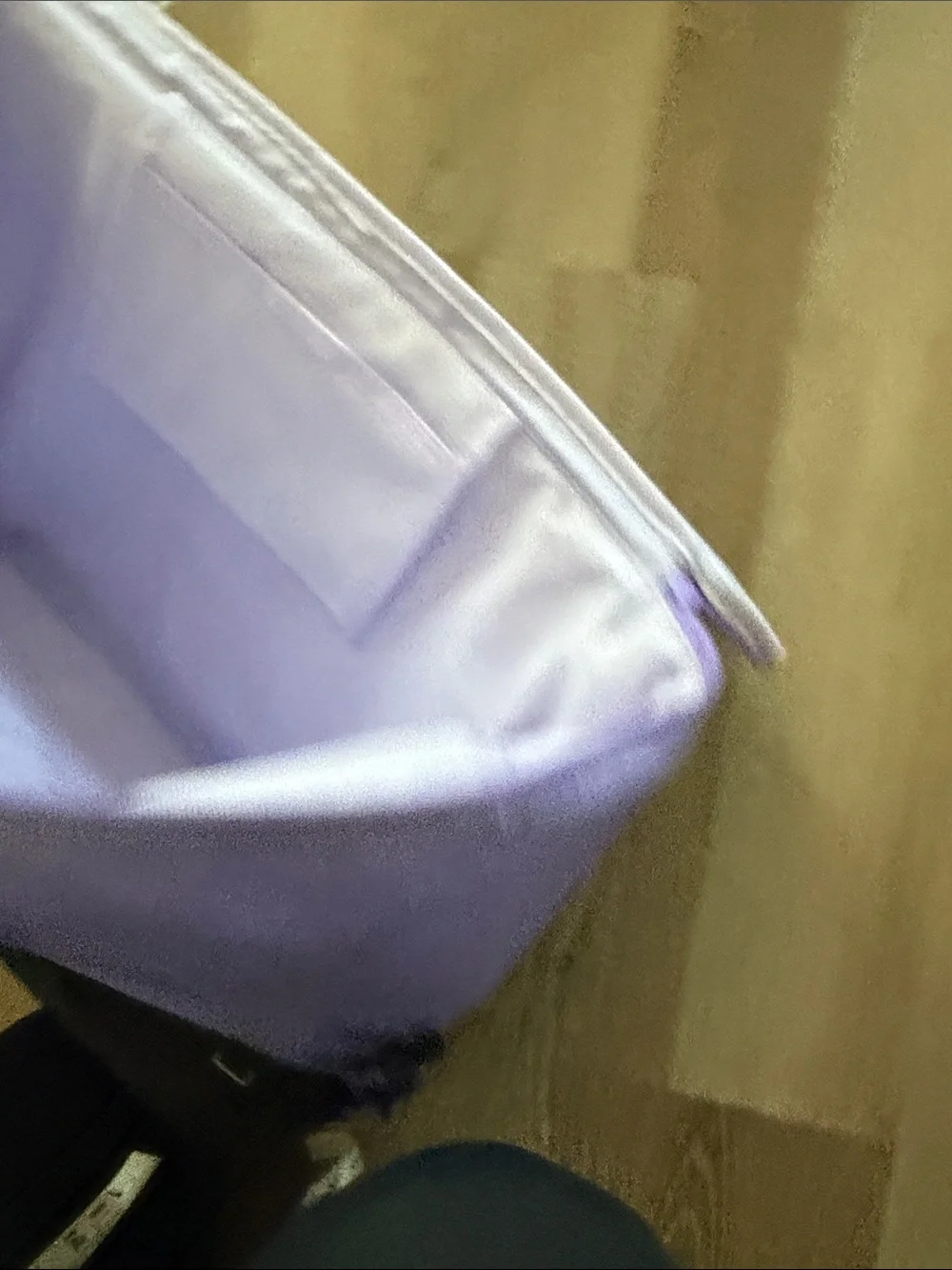 Lavender Tote Bag with Black Base